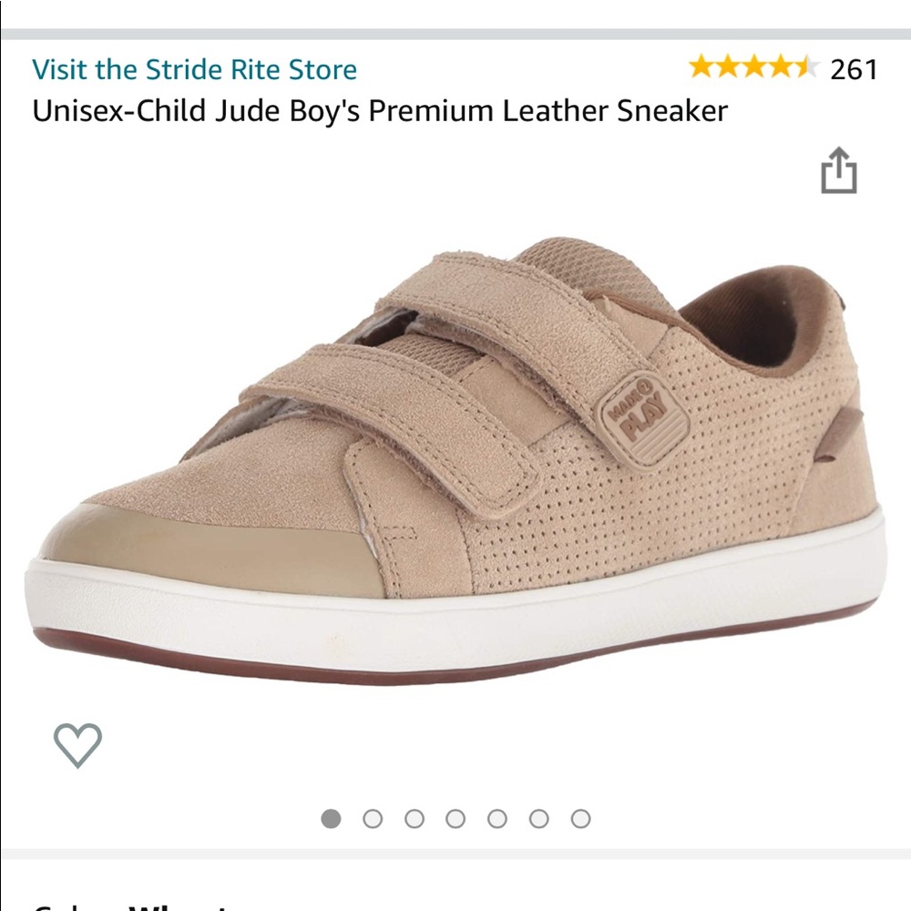 Boys stride rite size 8.5 leather sneakers